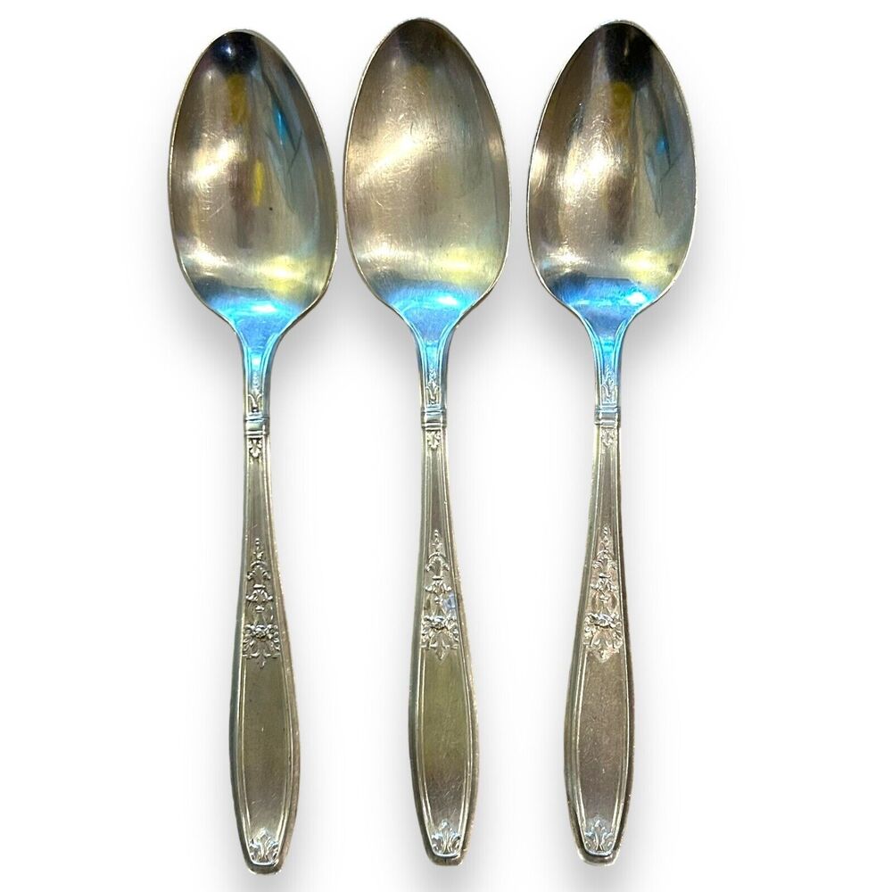 1847 Rogers Bros Ambassador Serving Spoons 8 1/4"  Flatware Set of 3